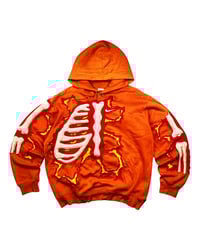 Image 1 of Re-worked One of Kind Nike 3D Puff Skeleton Flameframe Hoodie Size L