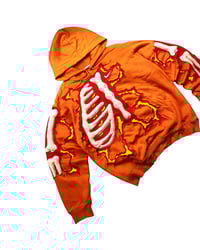 Image 3 of Re-worked One of Kind Nike 3D Puff Skeleton Flameframe Hoodie Size L