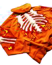Image 9 of Re-worked One of Kind Nike 3D Puff Skeleton Flameframe Hoodie Size L