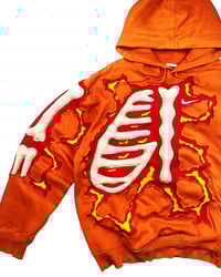 Image 6 of Re-worked One of Kind Nike 3D Puff Skeleton Flameframe Hoodie Size L