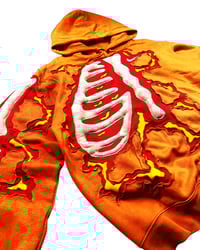 Image 4 of Re-worked One of Kind Nike 3D Puff Skeleton Flameframe Hoodie Size L