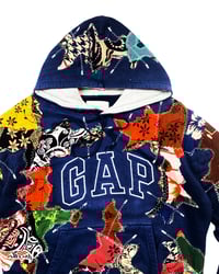Image 6 of Re-worked One of Kind GAP Indonesian Batik  Patchworks Hoodie size S