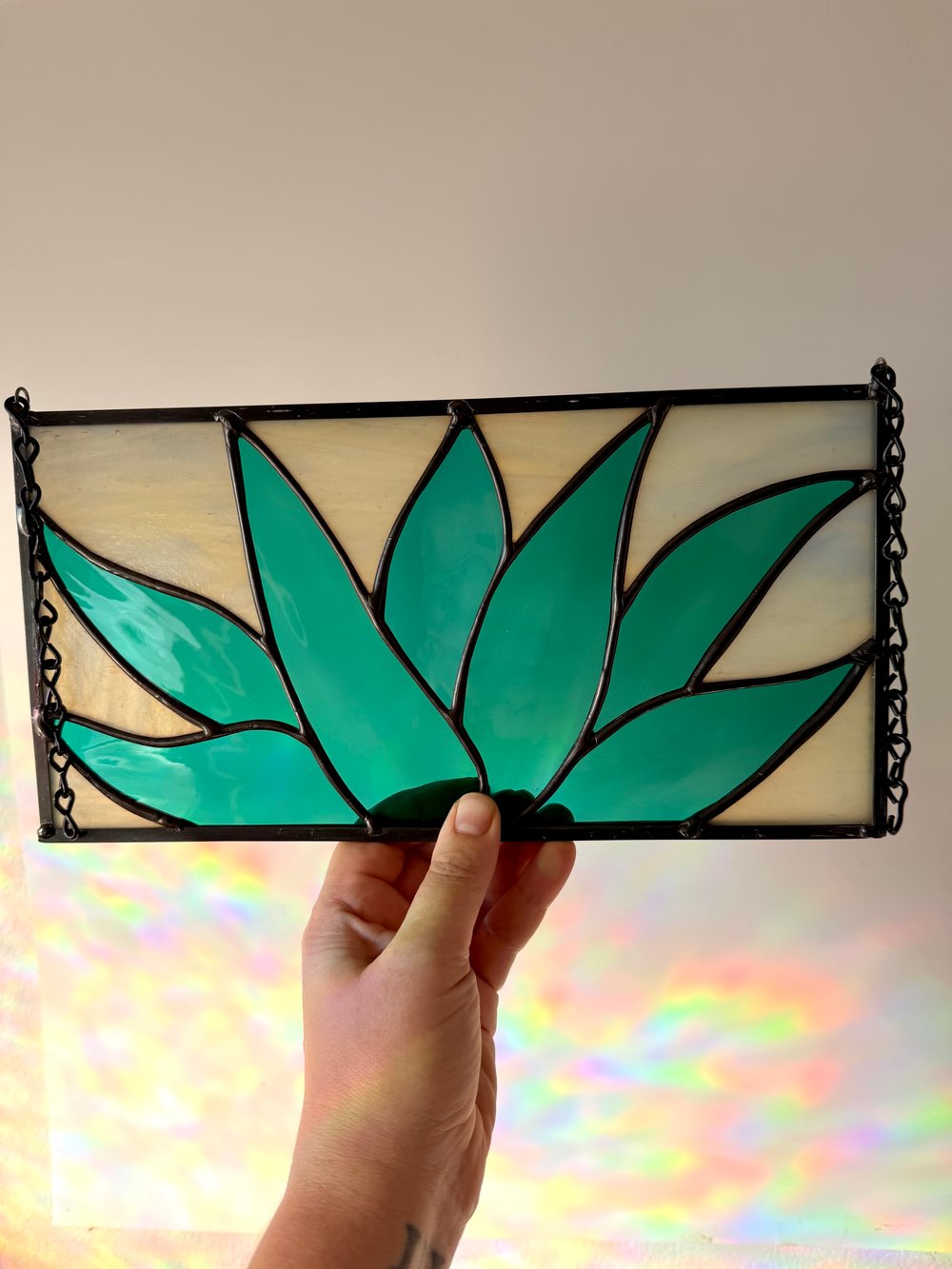 Image of Agave Panel Green Waterglass