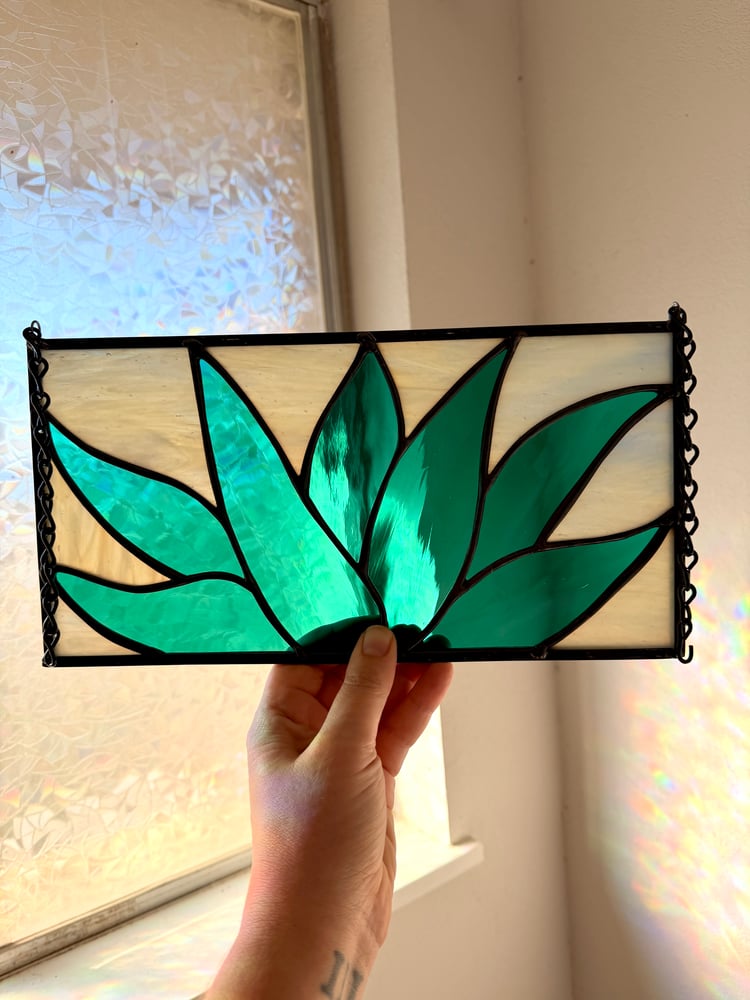 Image of Agave Panel Green Waterglass