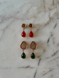 Image 1 of Waterdrop Angel Tears (Rose Gold) (Green or Red)