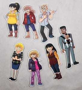 Image of Dumbing of Age character magnet set of 7 (Book 10)