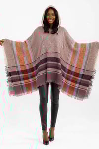 Image 3 of Hooded Mauve DIVA Poncho