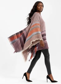 Image 1 of Hooded Mauve DIVA Poncho