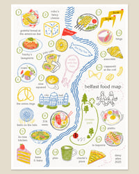 Image 2 of Belfast Food Map 2025 Print