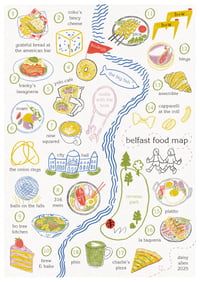 Image 1 of Belfast Food Map 2025 Print
