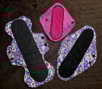 Image 1 of Cotton Pads with Hidden Waterproof Layer Sampler- Purple Power