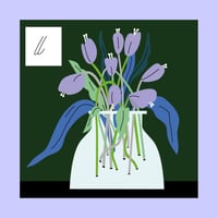 Image 2 of David's Tulips, square card