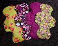 Image 2 of Heavy Absorbency Cotton Pad Set with Hidden Waterproof Layer- Berry Brights