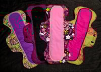 Image 1 of Heavy Absorbency Cotton Pad Set with Hidden Waterproof Layer- Berry Brights