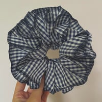 Image 2 of  Navy Davey Ruffle Scrunchie 