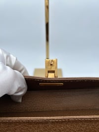 Image 9 of Gucci Bamboo Lady Lock Brown Leather Top Handle Bag