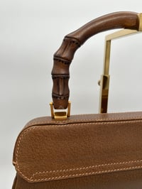 Image 12 of Gucci Bamboo Lady Lock Brown Leather Top Handle Bag