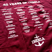 Image 3 of 40 Years of Thekla Listings Tee (ON SALE - WAS £20)