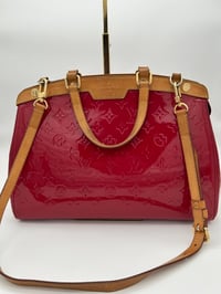 Image 1 of Louis Vuitton Brea MM Dark Pink Patent Leather Bag