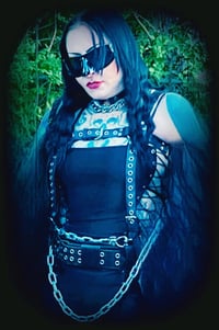 Image 2 of Worn distressed bondage leather chest harness