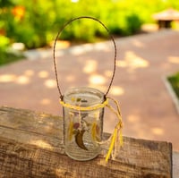 Image 6 of  Wildflower Rustic Moon Candle Holder - Small Jar - 202506