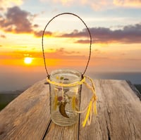 Image 1 of  Wildflower Rustic Moon Candle Holder - Small Jar - 202506