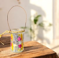 Image 3 of  Wildflower Rustic Moon Candle Holder - Small Jar - 202506