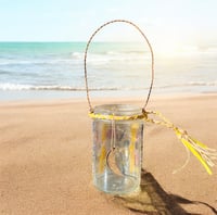 Image 2 of  Wildflower Rustic Moon Candle Holder - Small Jar - 202506