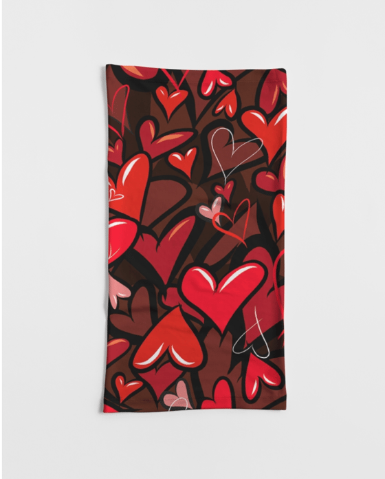 Image of  Bee1ne Red  Heart Neck Gaiter 