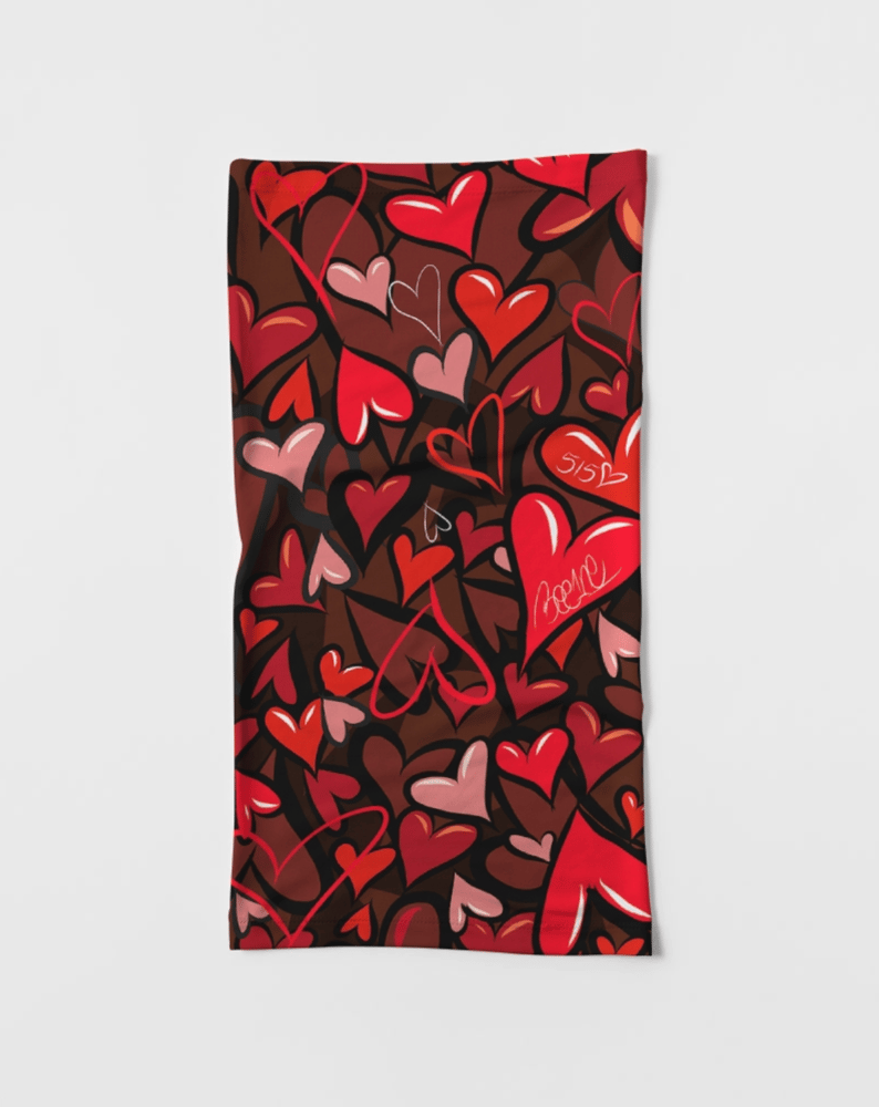 Image of  Bee1ne Red  Heart Neck Gaiter 