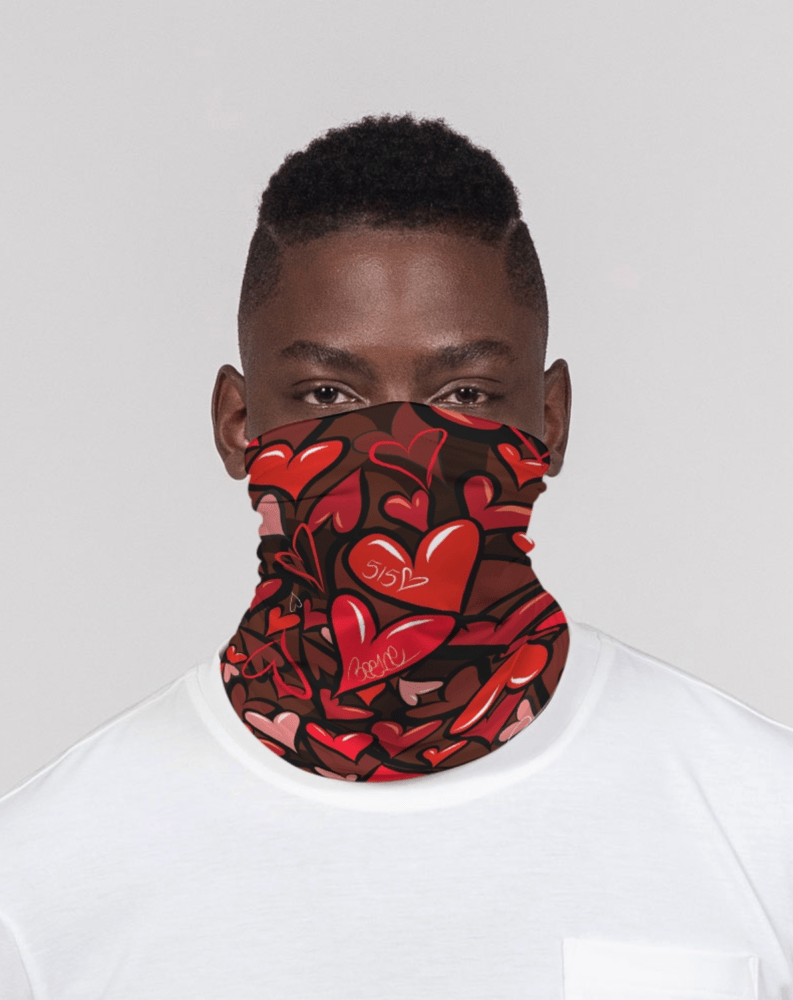 Image of  Bee1ne Red  Heart Neck Gaiter 