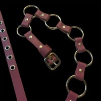 Image 5 of Deep burgundy ringlet punk rock glam belt