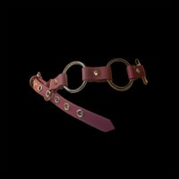 Image 3 of Deep burgundy ringlet punk rock glam belt