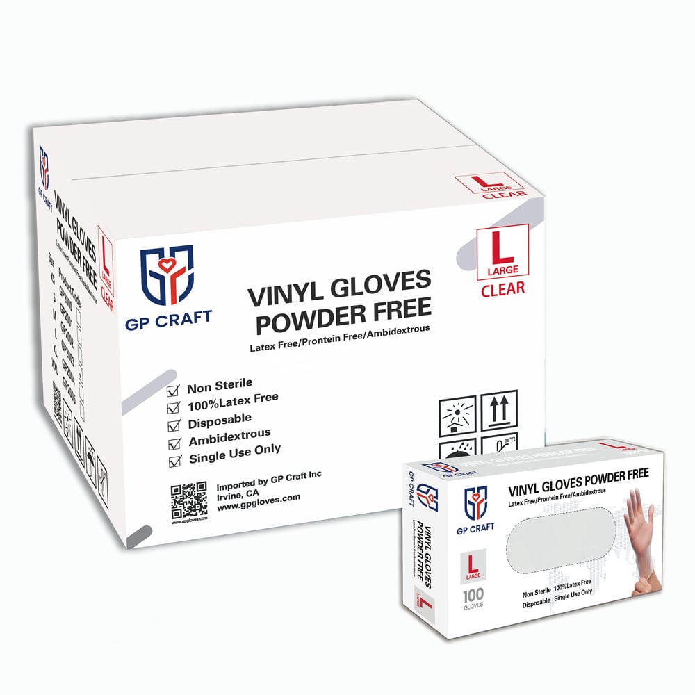 Image of Exam Vinyl Gloves, Synmax Latex-Free, Powder-Free, Non-Sterile Medical Disposable Gloves (100 box...