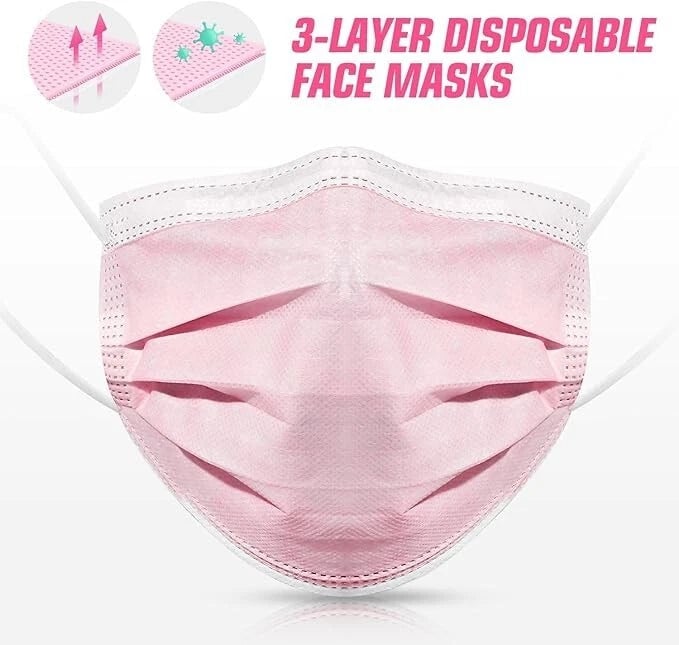 Image of GP03 - 2000pcs Pink Disposable Facemask