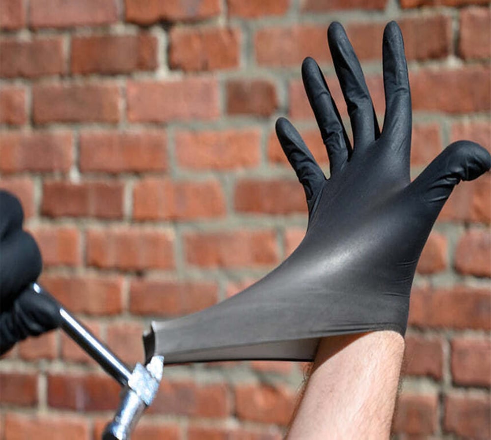 Image of GP51-6mil Chemo Grade Fentanyl Resistant Black Nitrile Gloves (1 Case, 1000 Gloves)