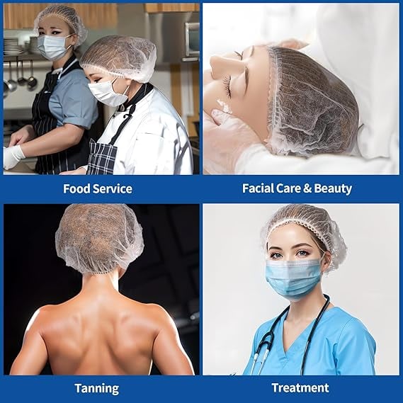 Image of GP05 - 1000pcs 21" White Bouffant Caps