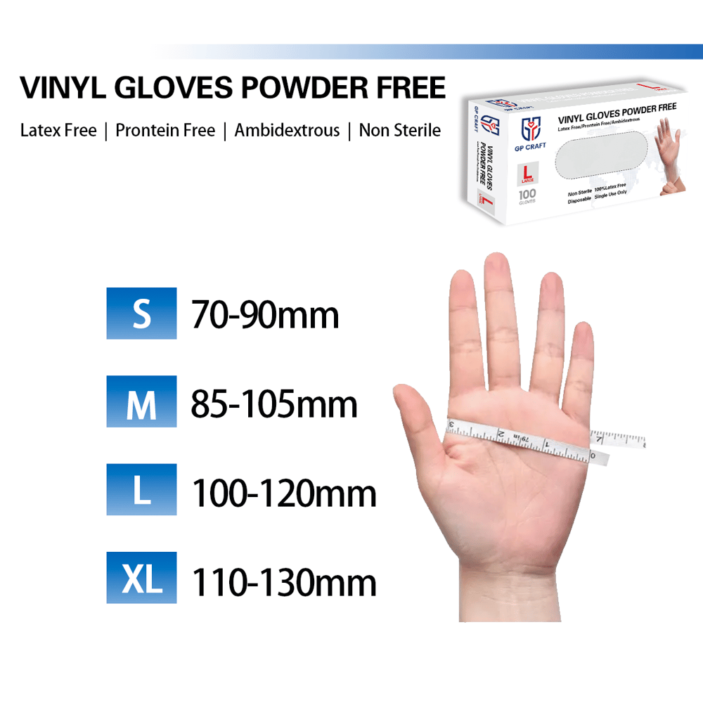 Image of Exam Vinyl Gloves, Synmax Latex-Free, Powder-Free, Non-Sterile Medical Disposable Gloves (100 box...