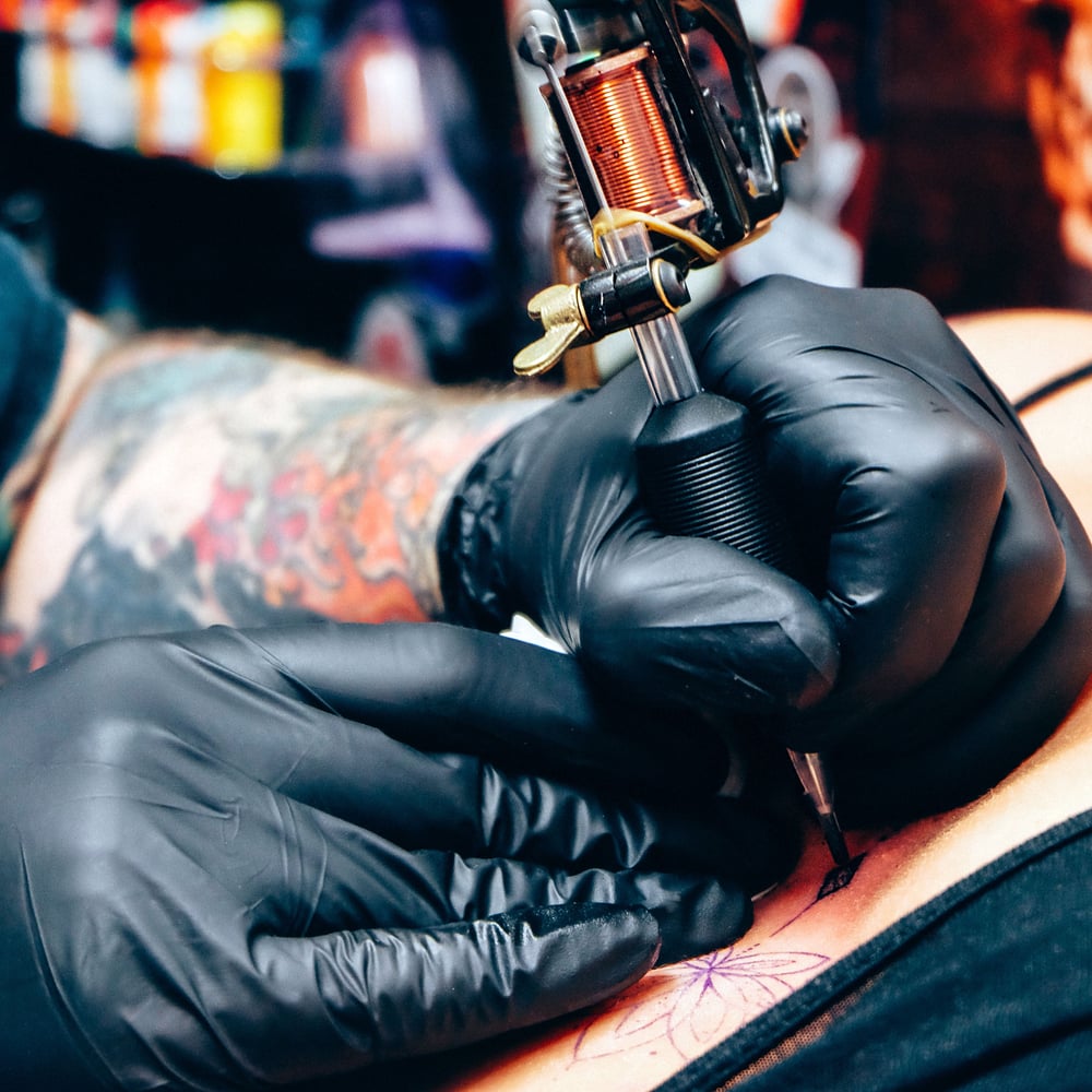 Image of GP63-6mil Disposable Black Nitrile Gloves (1 Case, 1000 Gloves)