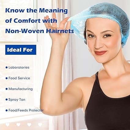 Image of GP08 - 1000pcs 24" Blue Bouffant Caps