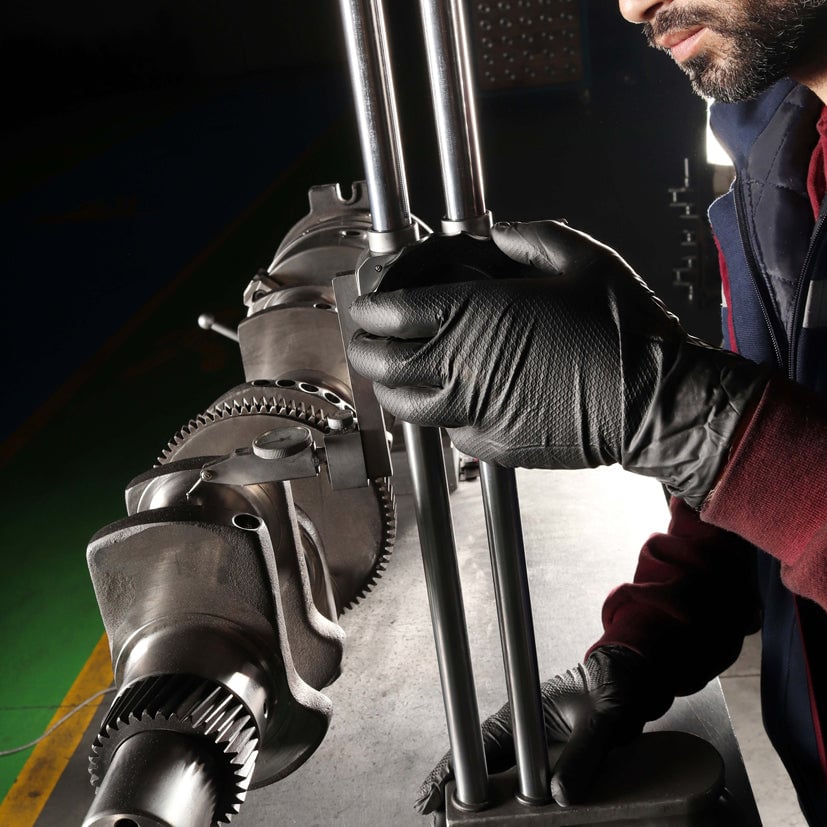 Image of GP66-8mil Diamond Grip Black Nitrile Gloves (1 Case, 1000 Gloves)