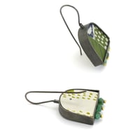 Image 3 of Arch Frame Drops - Olive & gold