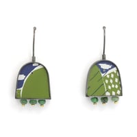 Image 2 of Arch Frame Drops - Olive & gold