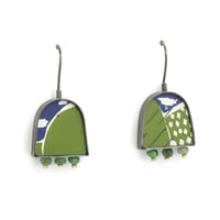 Image 1 of Arch Frame Drops - Olive & gold