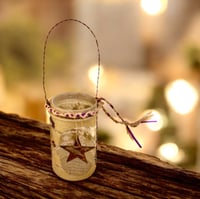 Image 1 of Wildflower Rustic Star Candle Holder - Small Jar - 202507