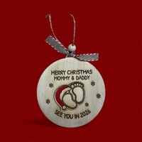 Image 2 of Pregnancy Announcement Christmas Ornament