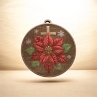 Poinsettia Christmas Ornament