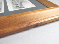 Image 15 of Antique Kent Miniature Engraving Print Duo in Vintage Frame, Rochester Castle and Canterbury Gate