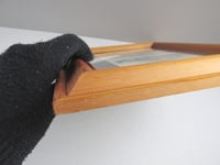 Image 16 of Antique Kent Miniature Engraving Print Duo in Vintage Frame, Rochester Castle and Canterbury Gate