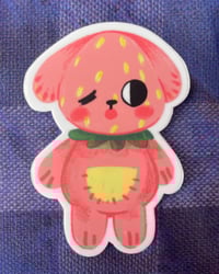Strawberry Pup Sticker 